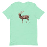 Soft, breathable, cotton t-shirt  "ELK" (additional elk on back collar)