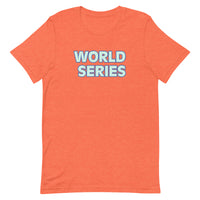 Soft and lightweight t-shirt  "WORLD SERIES" (baseball on back collar)