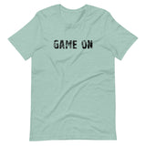 Unisex t-shirt feels soft and lightweight, with the right amount of stretch "GAME ON"