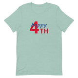 Unisex t-shirt feels soft and lightweight "HAPPY 4TH"