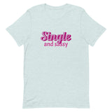 Lightweight cotton t-shirt  "SINGLE AND SASSY"