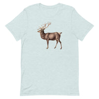 Soft, breathable, cotton t-shirt  "ELK" (additional elk on back collar)