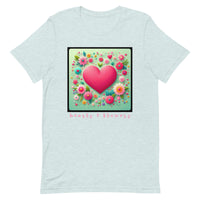 Unisex t-shirt feels soft and lightweight "HEARTS & FLOWERS"