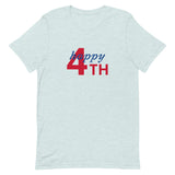 Unisex t-shirt feels soft and lightweight "HAPPY 4TH"