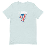 Unisex t-shirt feels soft and lightweight "HAPPY 4th"