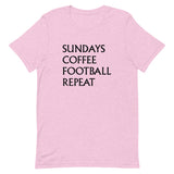 Soft and lightweight t-shirt  "SUNDAYS, COFFEE, FOOTBALL, REPEAT"