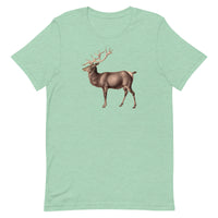 Soft, breathable, cotton t-shirt  "ELK" (additional elk on back collar)