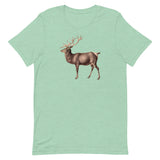 Soft, breathable, cotton t-shirt  "ELK" (additional elk on back collar)