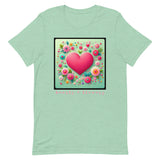 Unisex t-shirt feels soft and lightweight "HEARTS & FLOWERS"