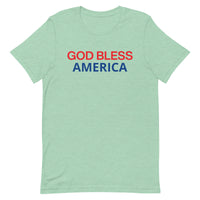 Unisex t-shirt feels soft and lightweight "GOD BLESS AMERICA"