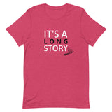 Lightweight cotton t-shirt  "IT'S A LONG STORY"