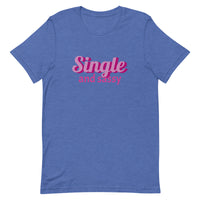 Lightweight cotton t-shirt  "SINGLE AND SASSY"