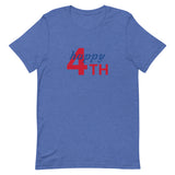 Unisex t-shirt feels soft and lightweight "HAPPY 4TH"