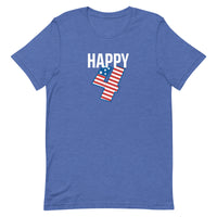 Unisex t-shirt feels soft and lightweight "HAPPY 4th"