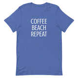 Unisex t-shirt feels soft and lightweight "COFFEE BEACH REPEAT"