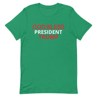 Unisex t-shirt feels soft and lightweight "GOD BLESS TRUMP"