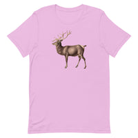 Soft, breathable, cotton t-shirt  "ELK" (additional elk on back collar)