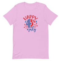 Unisex t-shirt feels soft and lightweight "HAPPY 4TH OF JULY"