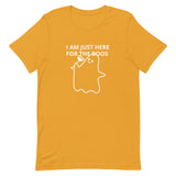 Lightweight cotton t-shirt  "I'M JUST HERE FOR THE BOOS"