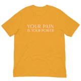 Soft and lightweight t-shirt  "YOU'RE PAIN IS YOUR POWER"