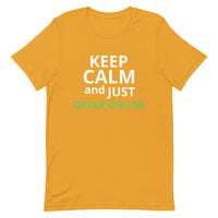 100% cotton classic tee "KEEP CALM AND JUST ORDER ONLINE"