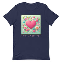 Unisex t-shirt feels soft and lightweight "HEARTS & FLOWERS"