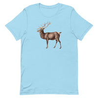 Soft, breathable, cotton t-shirt  "ELK" (additional elk on back collar)