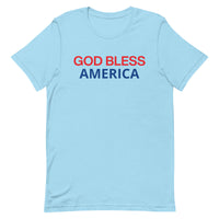 Unisex t-shirt feels soft and lightweight "GOD BLESS AMERICA"