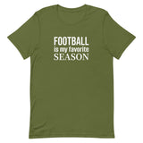 Lightweight cotton t-shirt  "FOOTBALL IS MY FAVORITE SEASON"