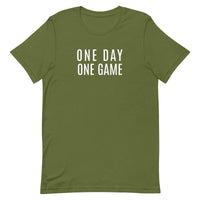 Lightweight cotton t-shirt   "ONE DAY ONE GAME"