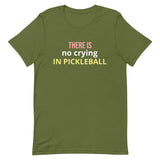 Unisex t-shirt feels soft and lightweight "THERE'S NO CRYING IN PICKLEBALL"