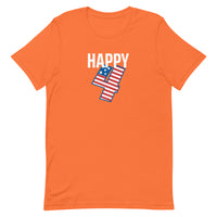 Unisex t-shirt feels soft and lightweight "HAPPY 4th"