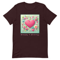 Unisex t-shirt feels soft and lightweight "HEARTS & FLOWERS"