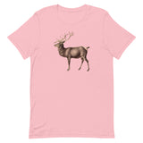 Soft, breathable, cotton t-shirt  "ELK" (additional elk on back collar)