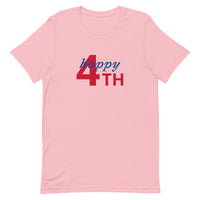 Unisex t-shirt feels soft and lightweight "HAPPY 4TH"