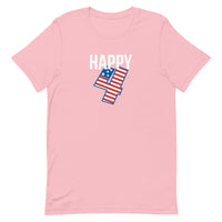 Unisex t-shirt feels soft and lightweight "HAPPY 4th"