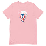 Unisex t-shirt feels soft and lightweight "HAPPY 4th"