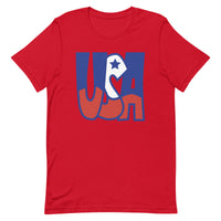 Unisex t-shirt feels soft and lightweight 'USA"