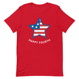 Unisex t-shirt feels soft and lightweight "HAPPY FOURTH"