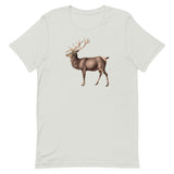 Soft, breathable, cotton t-shirt  "ELK" (additional elk on back collar)