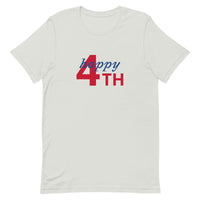 Unisex t-shirt feels soft and lightweight "HAPPY 4TH"