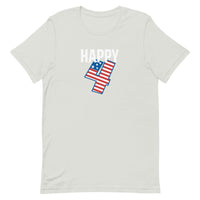 Unisex t-shirt feels soft and lightweight "HAPPY 4th"