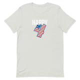 Unisex t-shirt feels soft and lightweight "HAPPY 4th"