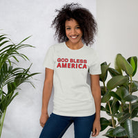 Unisex t-shirt feels soft and lightweight "GOD BLESS AMERICA"