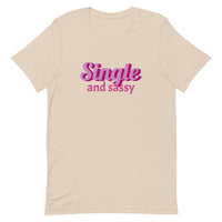 Lightweight cotton t-shirt  "SINGLE AND SASSY"