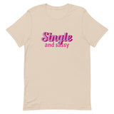 Lightweight cotton t-shirt  "SINGLE AND SASSY"