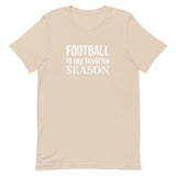 Lightweight cotton t-shirt  "FOOTBALL IS MY FAVORITE SEASON"