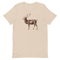 Soft, breathable, cotton t-shirt  "ELK" (additional elk on back collar)