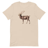 Soft, breathable, cotton t-shirt  "ELK" (additional elk on back collar)