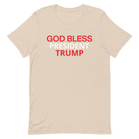 Unisex t-shirt feels soft and lightweight "GOD BLESS TRUMP"